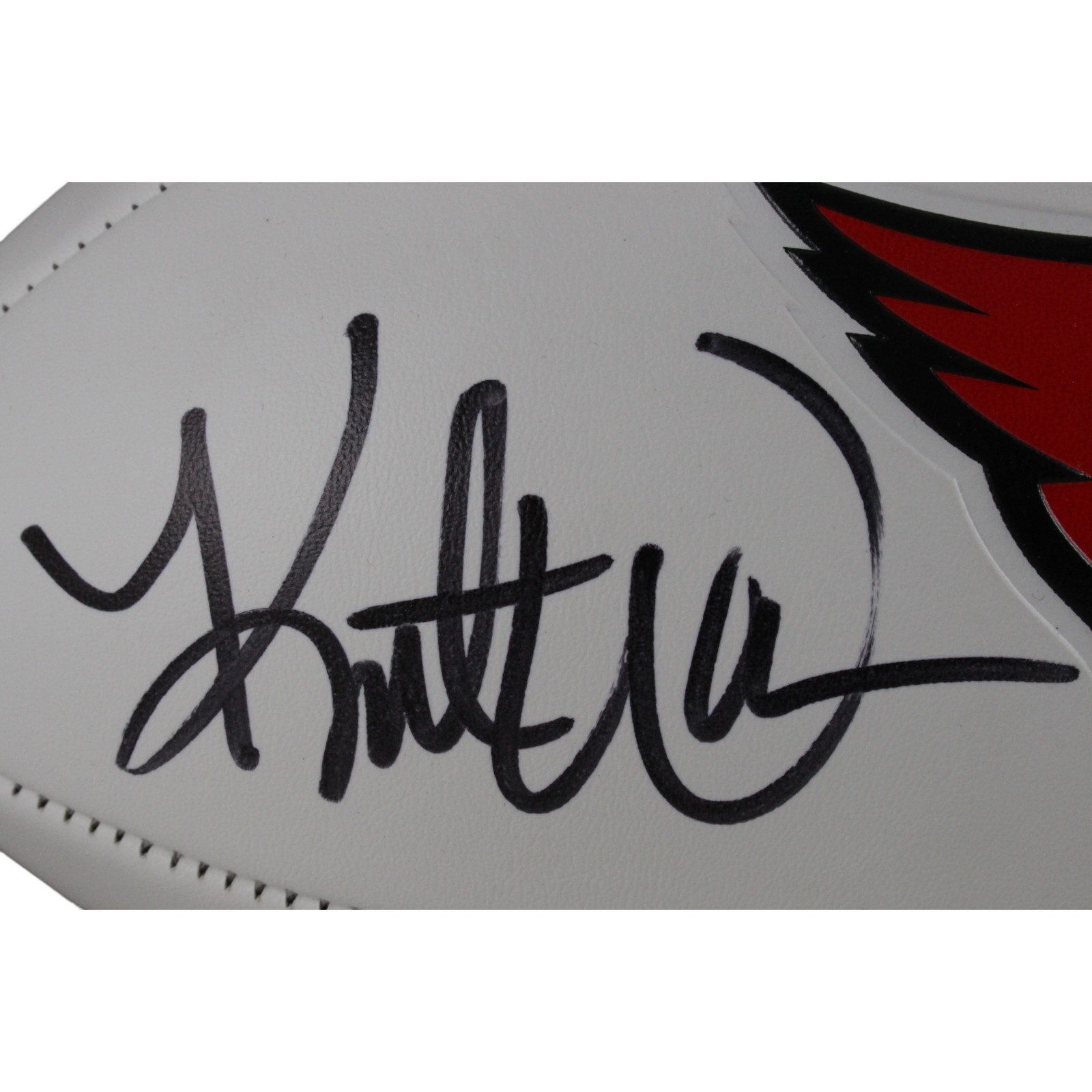 Kurt Warner Autographed/Signed Arizona Cardinals Logo Football HOF Beckett 50093