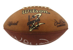 Kurt Warner Autographed Iowa Barnstormers Football w/insc BAS