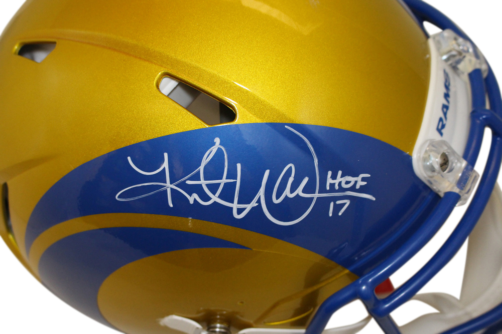 Kurt Warner Signed St Louis Rams Authentic Flash Helmet HOF Beckett