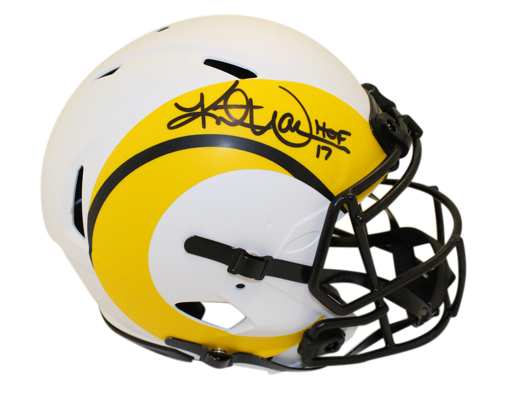 Kurt Warner Signed St Louis Rams Authentic Lunar Helmet HOF Beckett