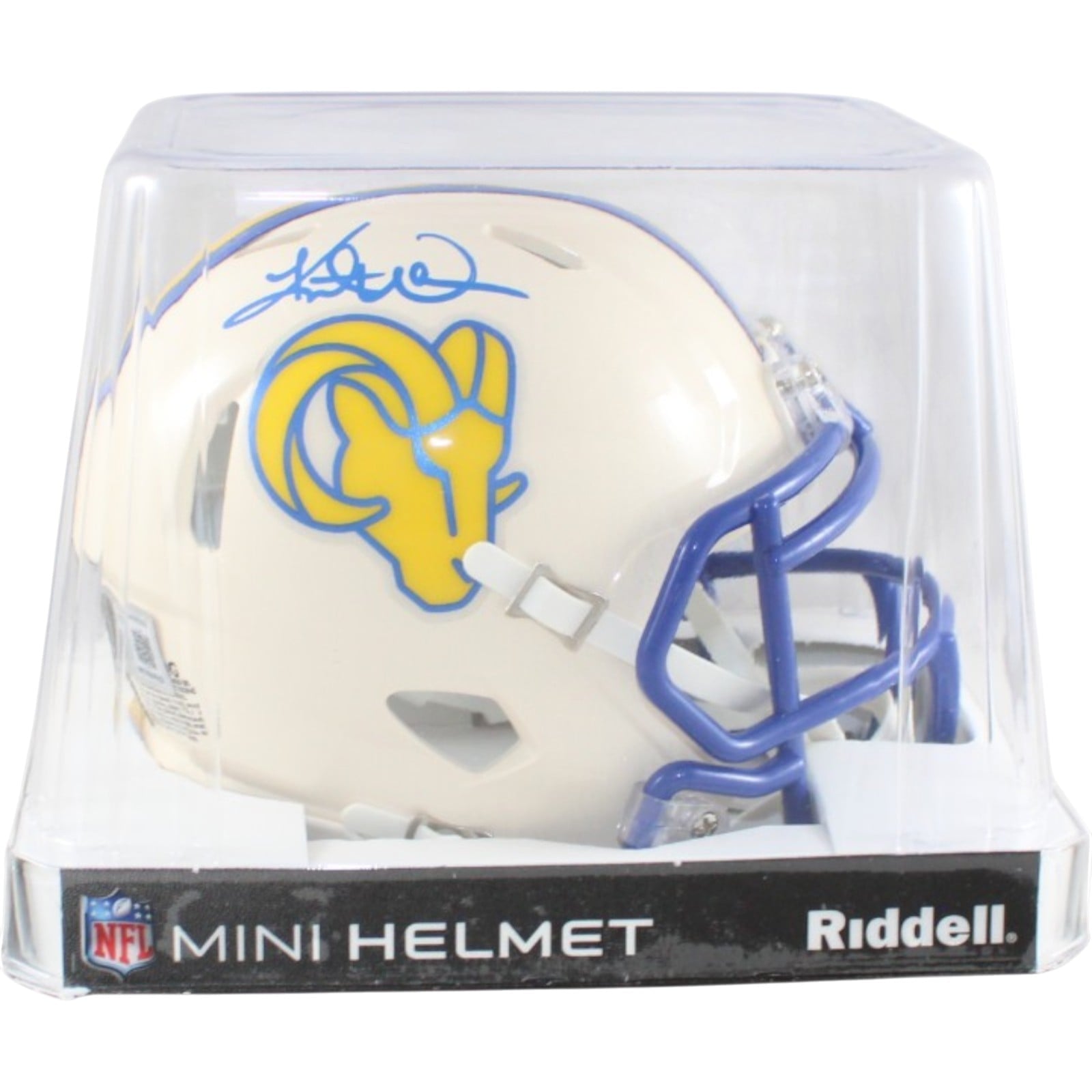 Kurt Warner Autographed Los Angeles Rams Mini Helmet Retro Beckett WIT 58583 6 Kurt Warner Autographed Los Angeles Rams Mini Helmet Retro Beckett WIT 58583
