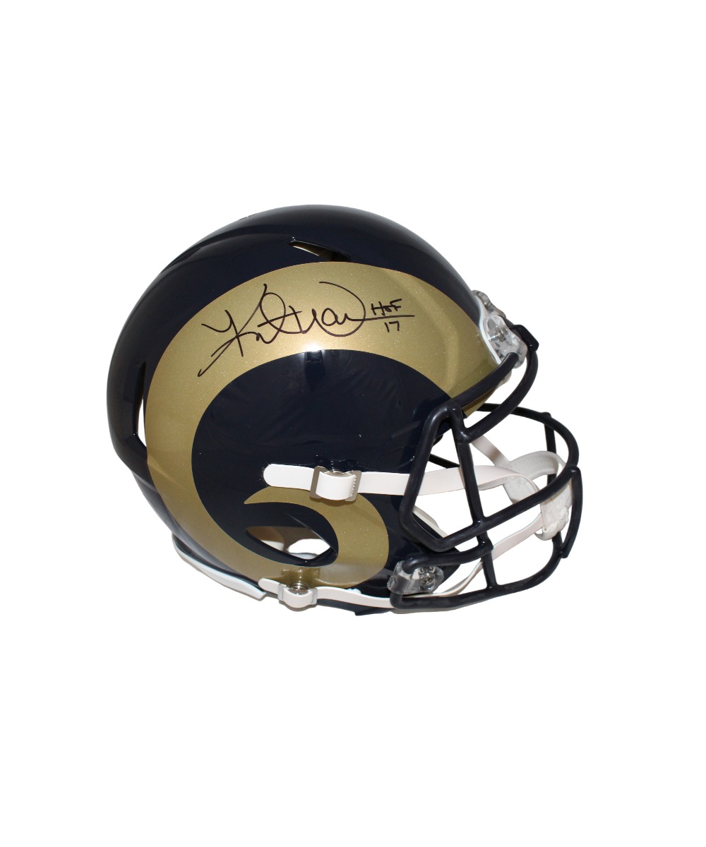 Kurt Warner Signed Los Angeles Rams Authentic TB Helmet HOF Beckett