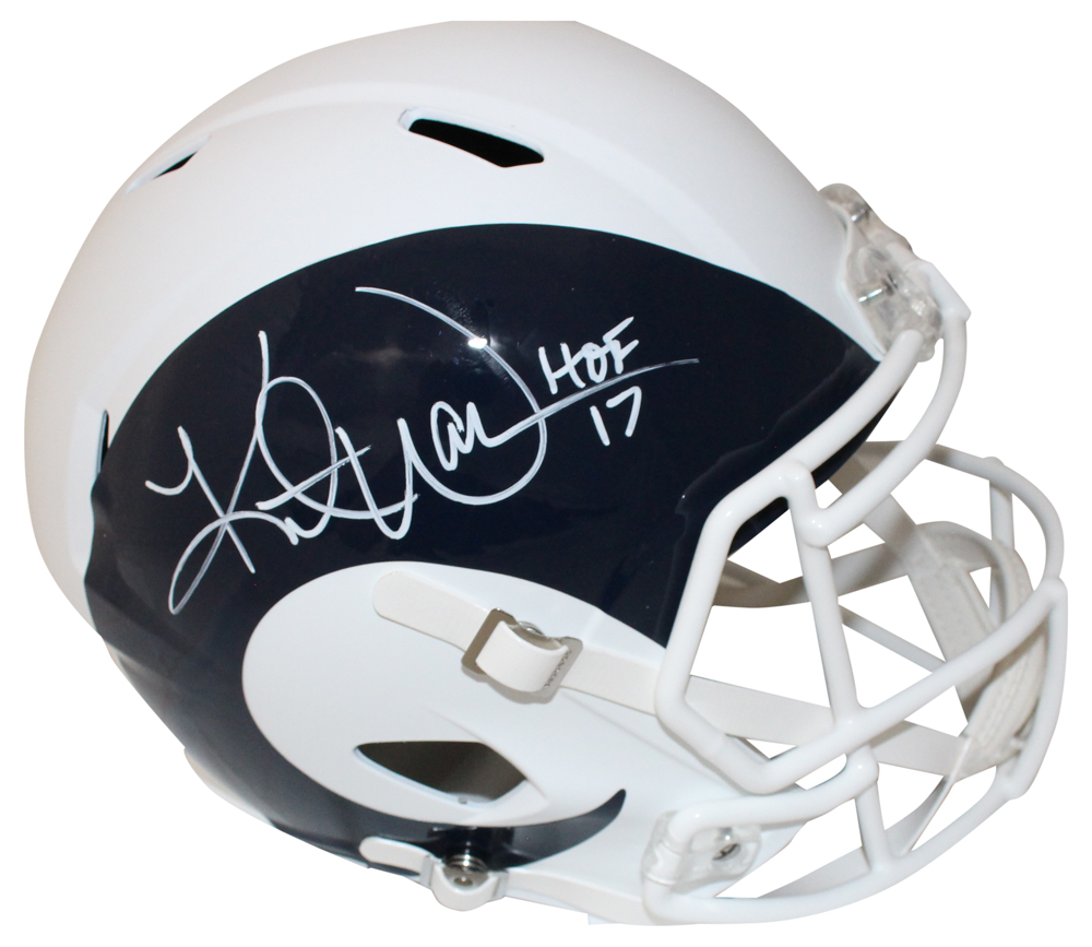Kurt Warner Signed Los Angeles Rams F/S AMP Helmet HOF Beckett