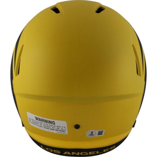 Kurt Warner Autographed Los Angeles Rams F/S Rave Helmet Beckett Witness 50089
