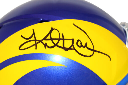 Kurt Warner Autographed/Signed Los Angeles Rams Spd F/S Helmet BAS