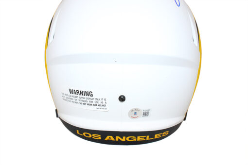 Kurt Warner Signed Los Angeles Rams Spd F/S Lunar Helmet BAS