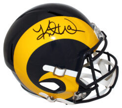 Kurt Warner Autographed/Signed Los Angeles Rams Spd F/S Helmet BAS