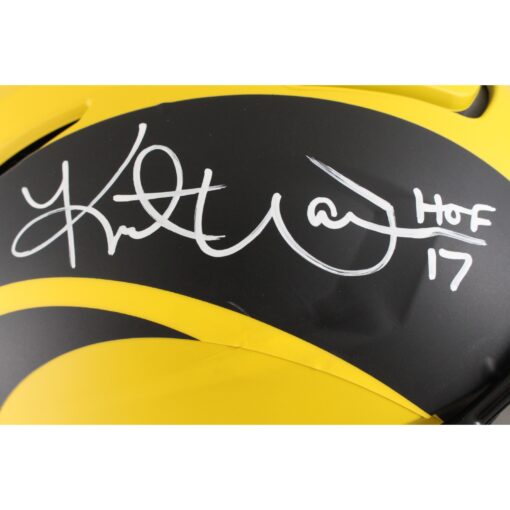 Kurt Warner Autographed Los Angeles Rams SpeedFlex Rave Helmet HOF Beckett 50091