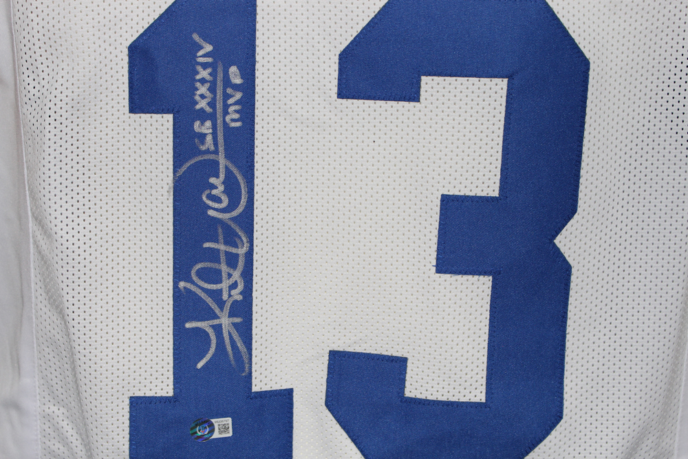 Kurt Warner Autographed/Signed Pro Style White XL Jersey SB MVP Beckett