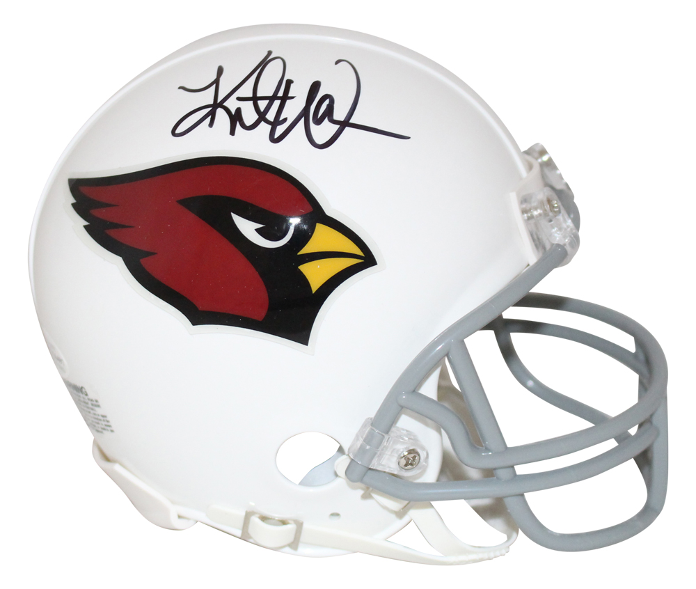 Kurt Warner Autograped/Signed Arizona Cardinals VSR4 Mini Helmet BAS 31134