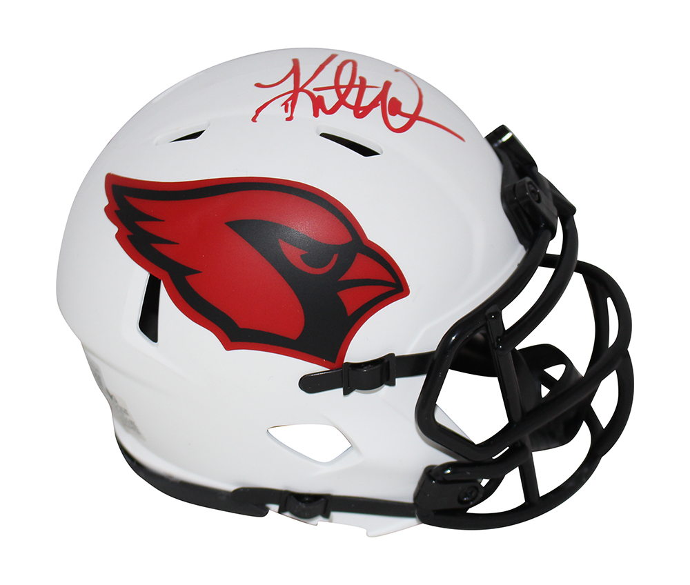 Kurt Warner Autographed/Signed Arizona Cardinals Lunar Mini Helmet BAS
