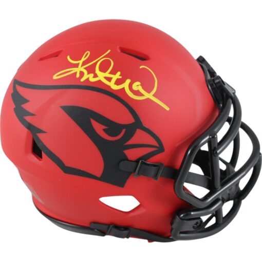 Kurt Warner Autographed/Signed Arizona Cardinals Rave Mini Helmet Beckett 50099