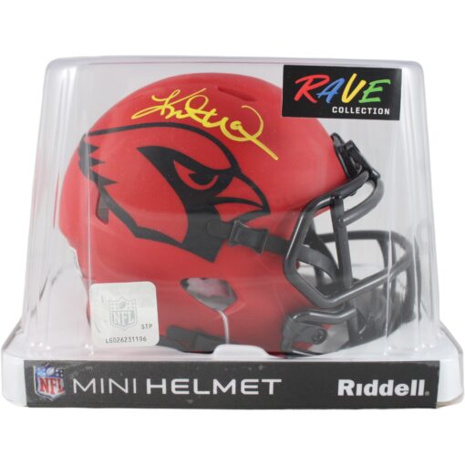 Kurt Warner Autographed/Signed Arizona Cardinals Rave Mini Helmet Beckett 50099