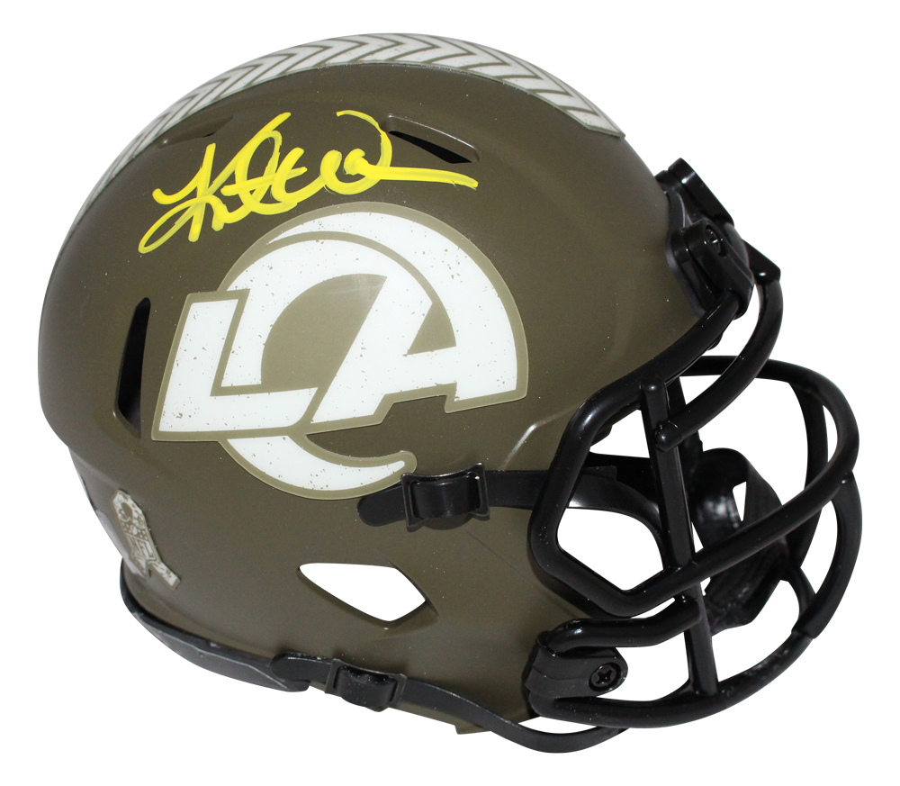 Kurt Warner Autographed/Signed St. Louis Rams Salute Mini BAS 