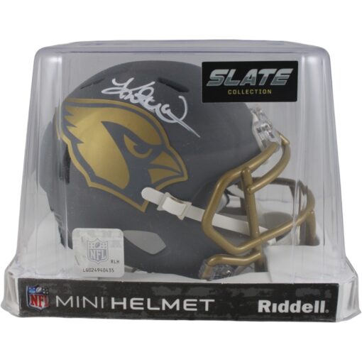 Kurt Warner Autographed/Signed Arizona Cardinals Slate Mini Helmet Beckett 50095