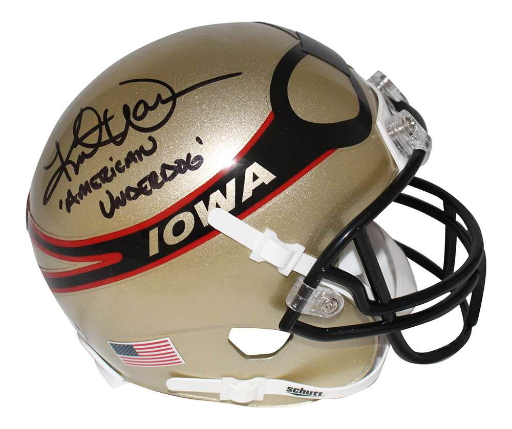 Kurt Warner Autographed/Signed Iowa Barnstormers Mini Helmet Beckett