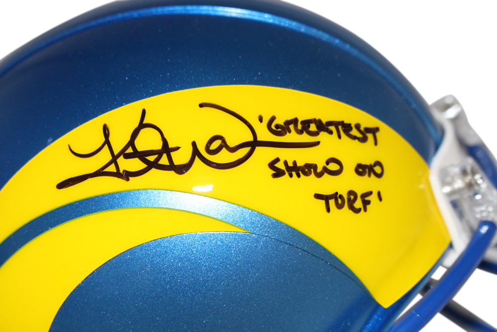 Kurt Warner Signed Los Angeles Rams Mini Helmet VSR4 GSOT Beckett