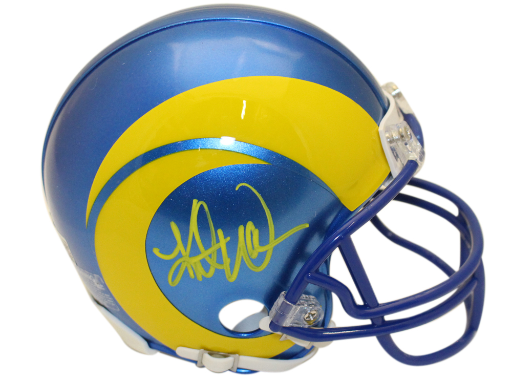 Kurt Warner Autographed/Signed St Louis Rams VSR4 Mini Helmet Beckett