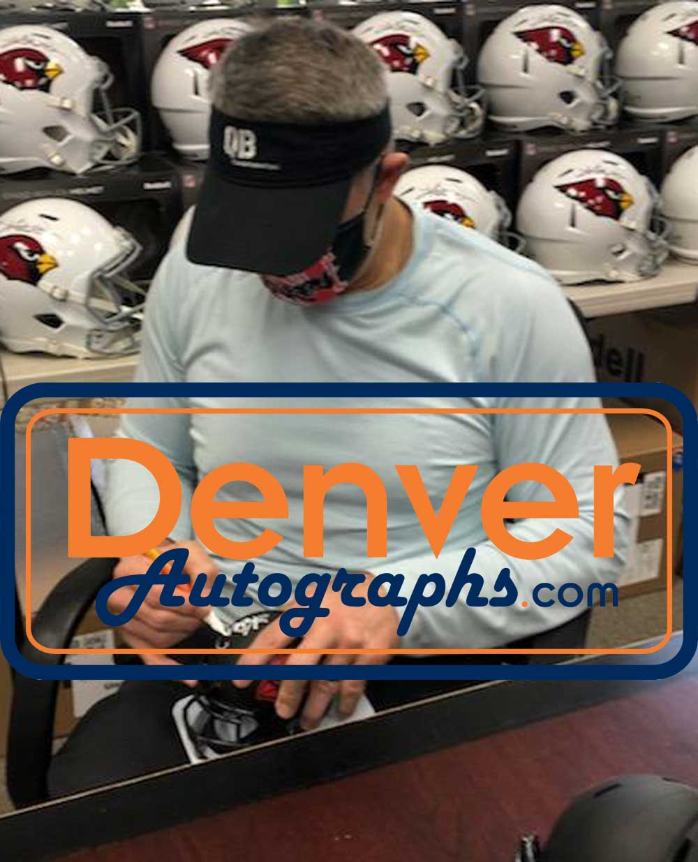 Kurt Warner Autograped/Signed Arizona Cardinals Eclipse Mini Helmet BAS 31136
