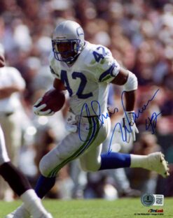 Chris Warren Autographed Seattle Seahawks 8x10 Photo PL White Run Beckett 56831