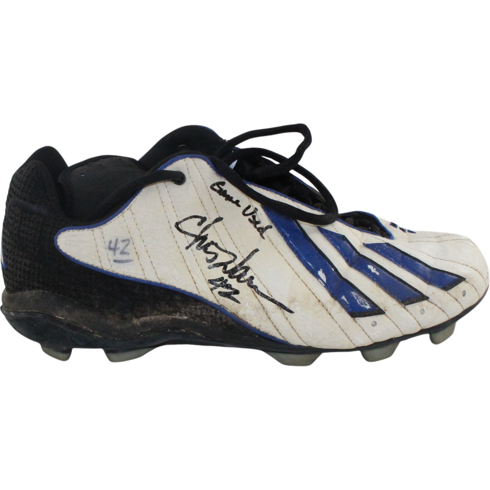 Chris Warren Signed Dallas Cowboys Game Used Sz 13 Adidas Cleats Beckett 54988 11 Chris Warren Signed Dallas Cowboys Game Used Sz 13 Adidas Cleats Beckett 54988