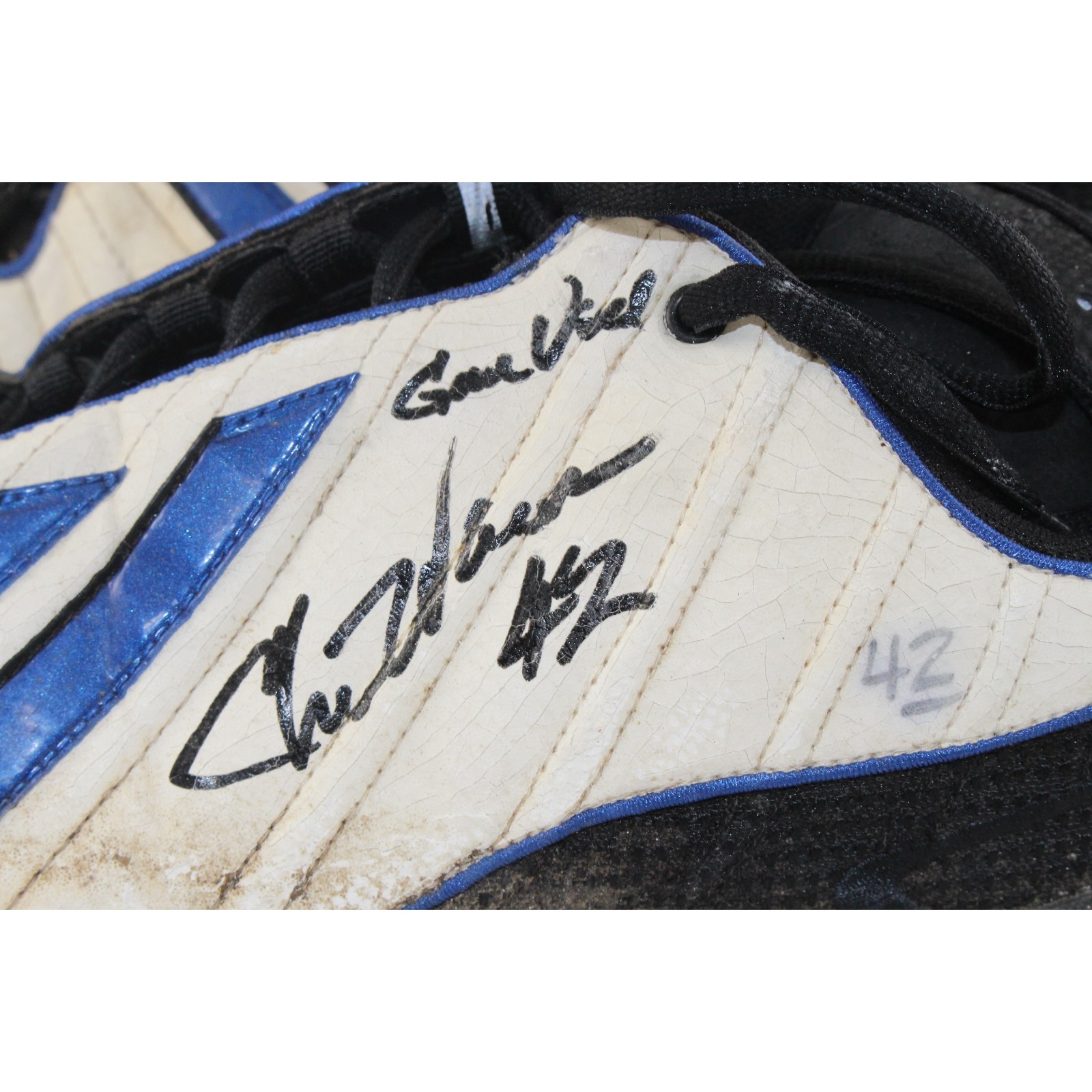 Chris Warren Signed Dallas Cowboys Game Used Sz 13 Adidas Cleats Beckett 54988 3 Chris Warren Signed Dallas Cowboys Game Used Sz 13 Adidas Cleats Beckett 54988