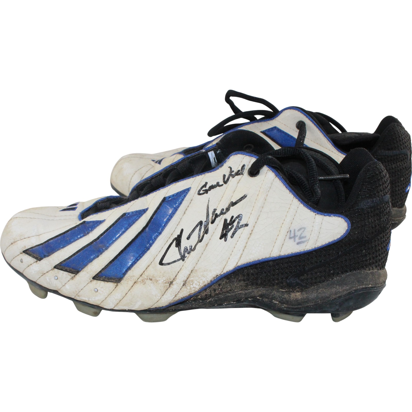 Chris Warren Signed Dallas Cowboys Game Used Sz 13 Adidas Cleats Beckett 54988 8 Chris Warren Signed Dallas Cowboys Game Used Sz 13 Adidas Cleats Beckett 54988