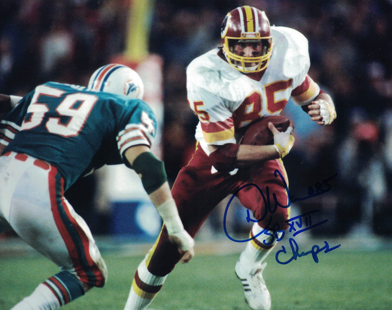 Donnie Warren Autographed Washington Redskins 8x10 Photo Champs 27980