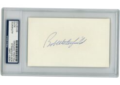 Bob Waterfield Autographed/Signed Los Angeles Rams Index Card Slabbed PSA 54883