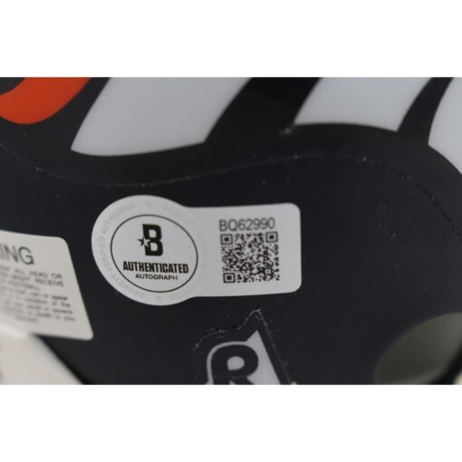Chris Watson Autograped Denver Broncos Mini Helmet VSR4 97-23 TB Beckett 52863