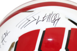 Watt Brothers Combo Signed Authentic Wisconsin Badgers Speed Helmet Beckett