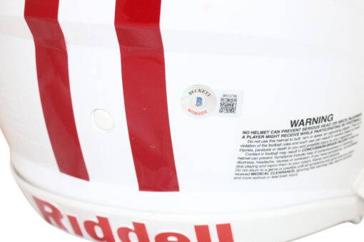 Watt Brothers Combo Signed Authentic Wisconsin Badgers Speed Helmet Beckett