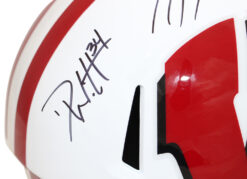 Watt Brothers Combo Signed F/S Wisconsin Badgers Speed Helmet Beckett