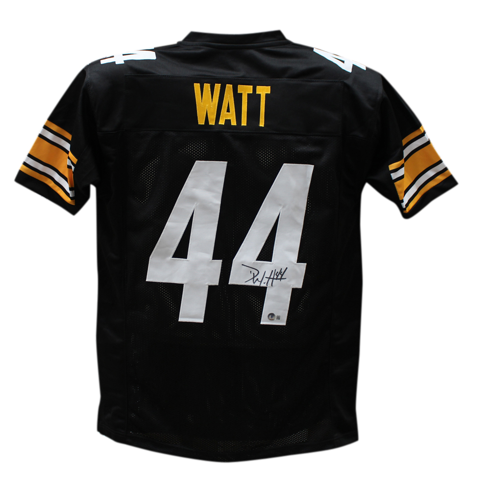 Derek Watt Autographed/Signed Pro Style Black XL Jersey Beckett 