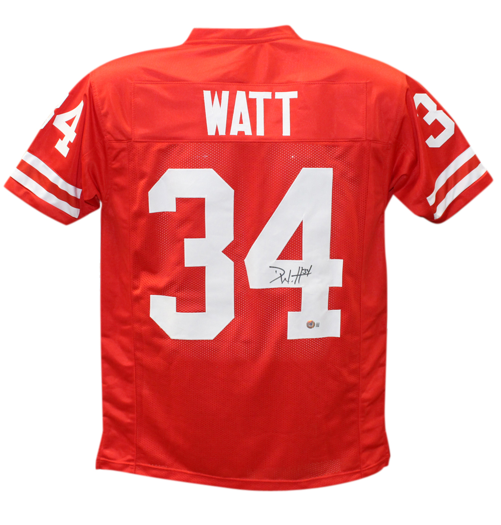 Derek Watt Autographed/Signed Pro Style Red XL Jersey Beckett