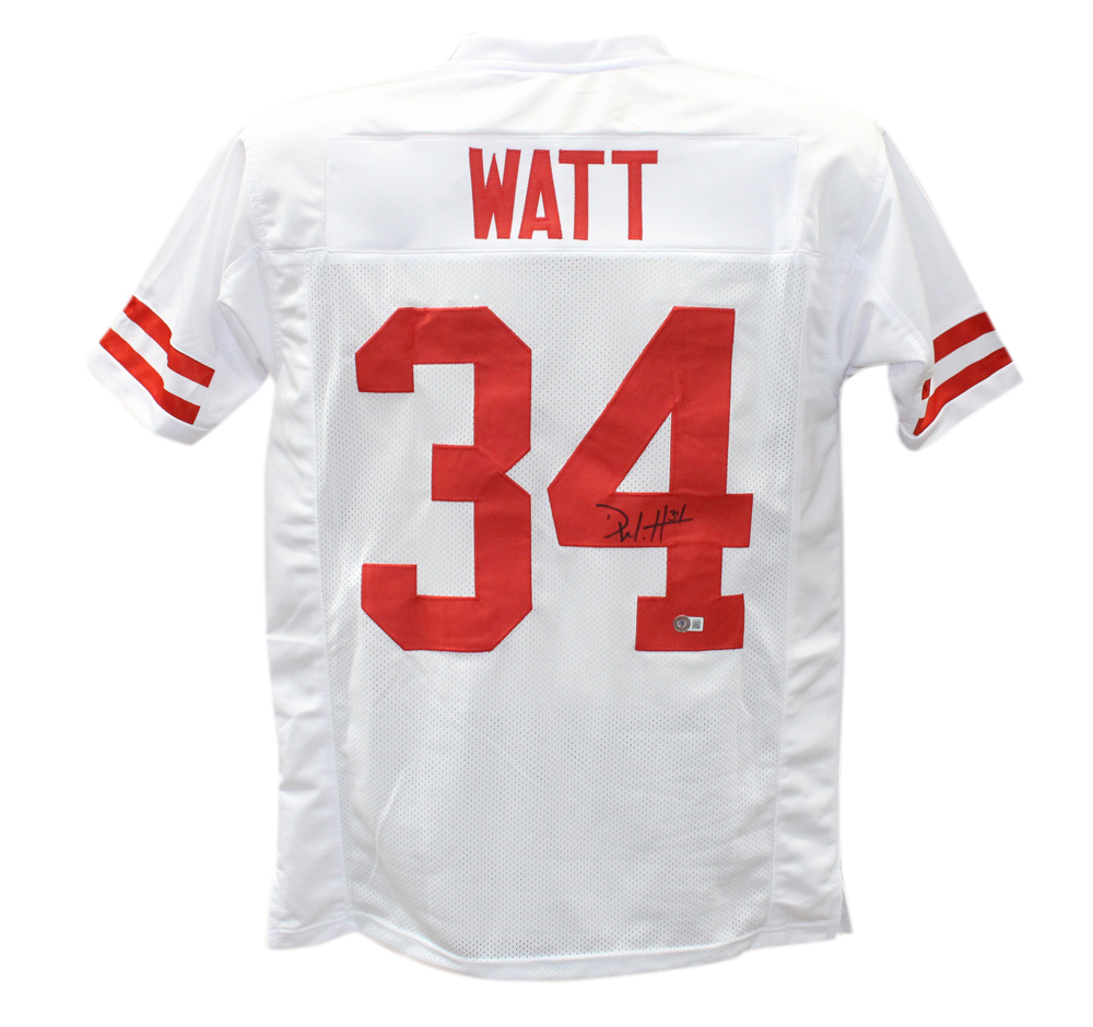 Derek Watt Autographed/Signed Pro Style White XL Jersey Beckett