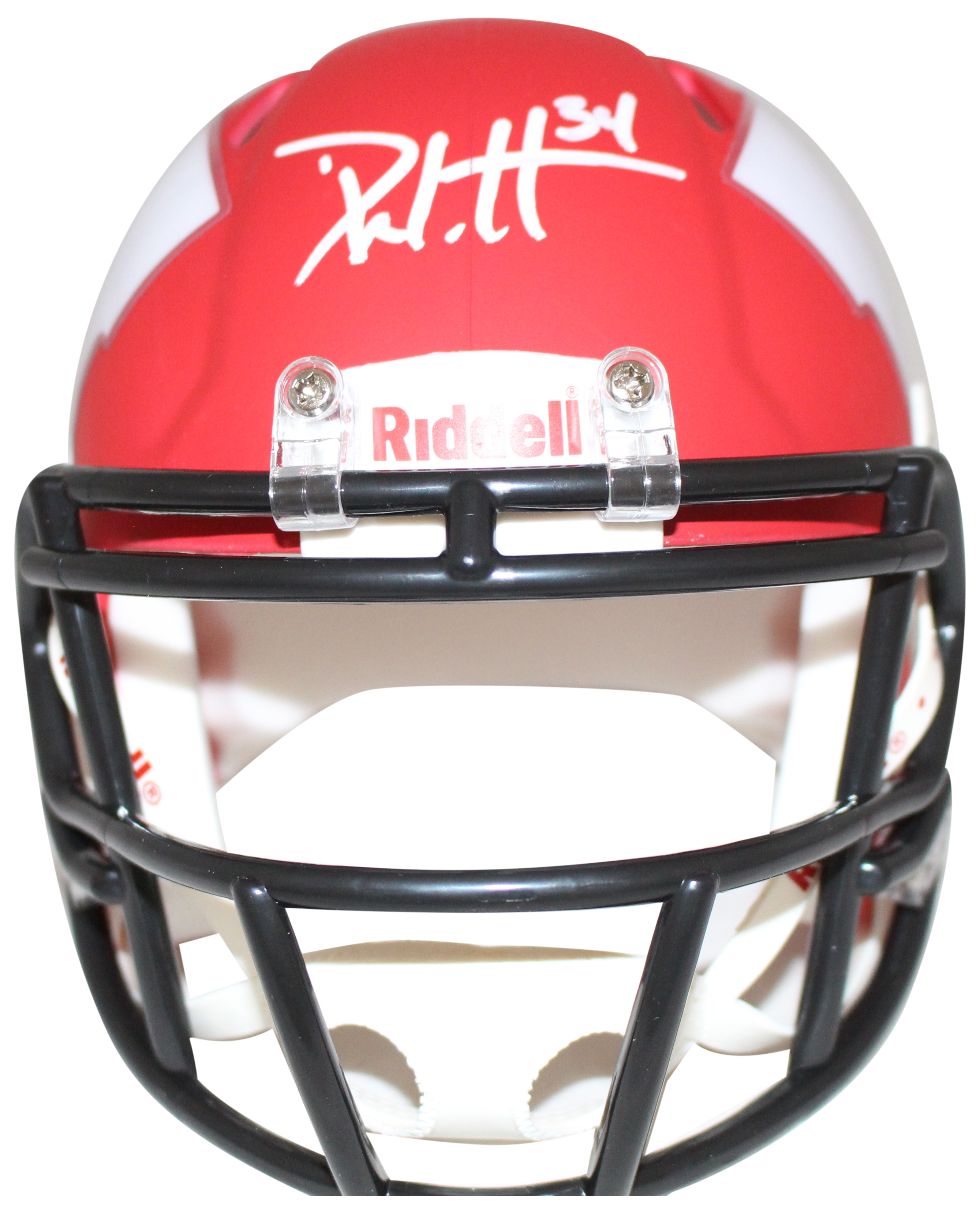 Derek Watt Autographed/Signed Wisconsin Badgers AMP Mini Helmet JSA 28927