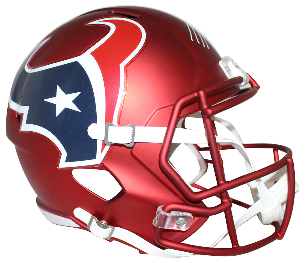 JJ Watt Autographed/Signed Houston Texans F/S Blaze Helmet JSA 21419