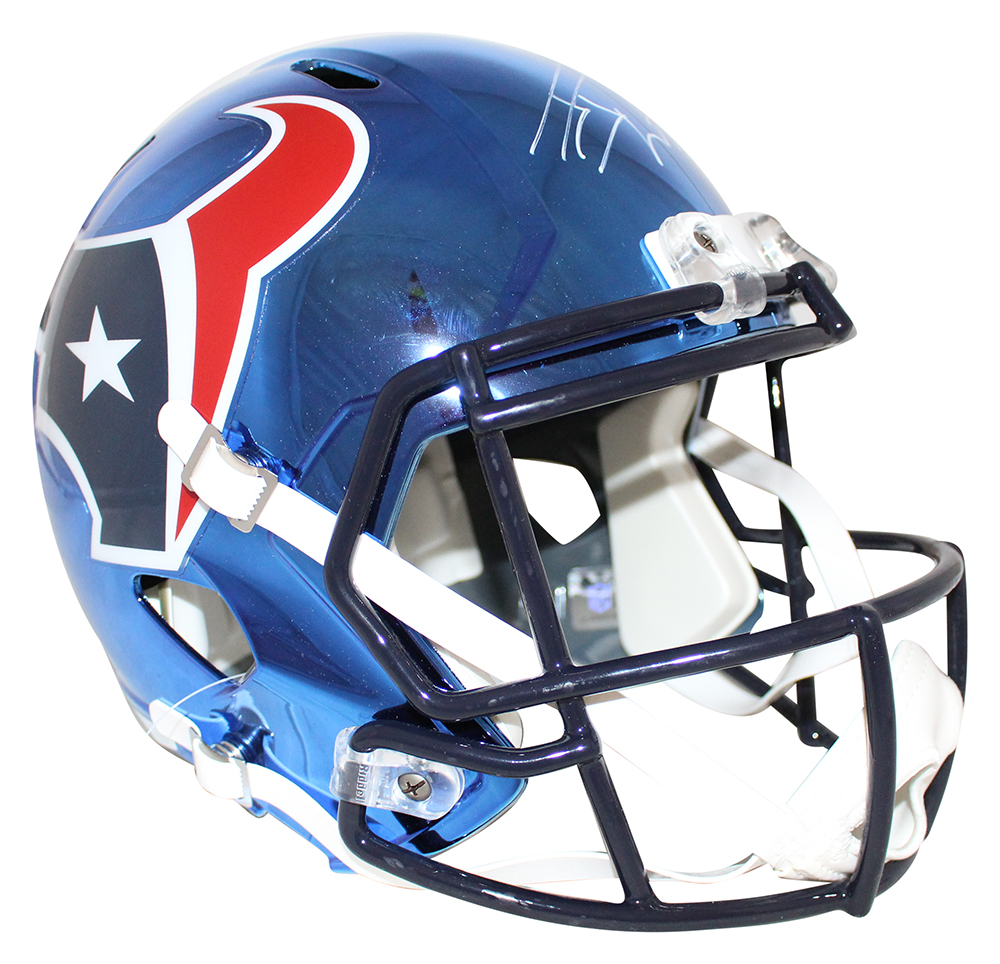 JJ Watt Autographed/Signed Houston Texans F/S Chrome Helmet JSA 28994