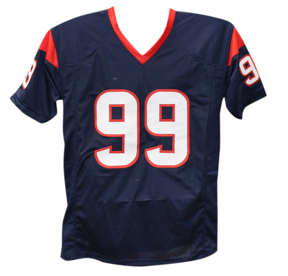 JJ Watt Autographed/Signed Pro Style Blue XL Jersey Beckett – Denver  Autographs