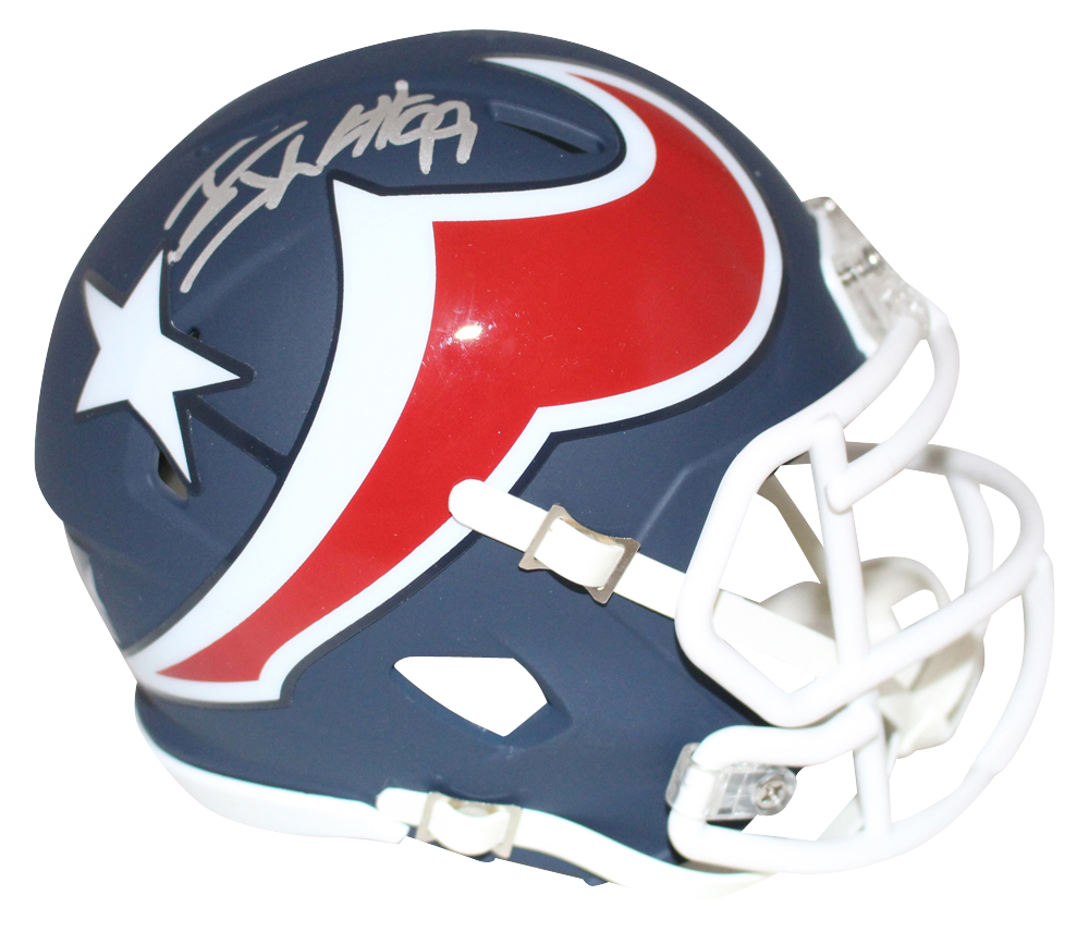JJ Watt Autographed/Signed Houston Texans AMP Mini Helmet JSA 28986