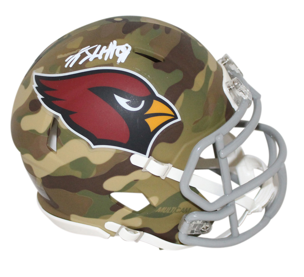 JJ Watt Autographed/Signed Arizona Cardinals Camo Mini Helmet JSA