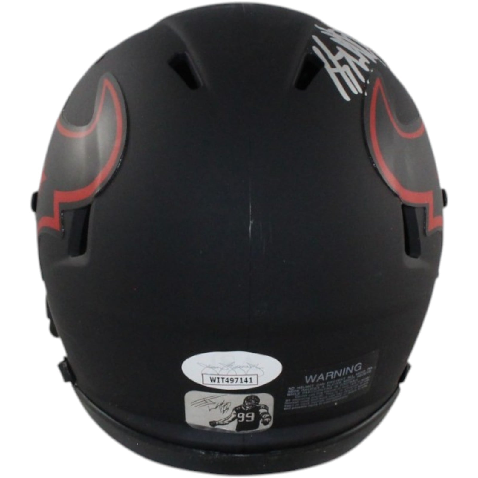 JJ Watt Autographed/Signed Houston Texans Eclipse Mini Helmet JSA 58245 3 JJ Watt Autographed/Signed Houston Texans Eclipse Mini Helmet JSA 58245
