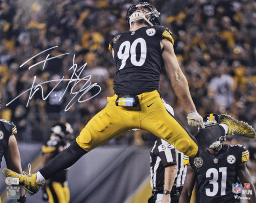 TJ Watt Autographed/Signed Pittsburgh Steelers 16x20 Photo Beckett