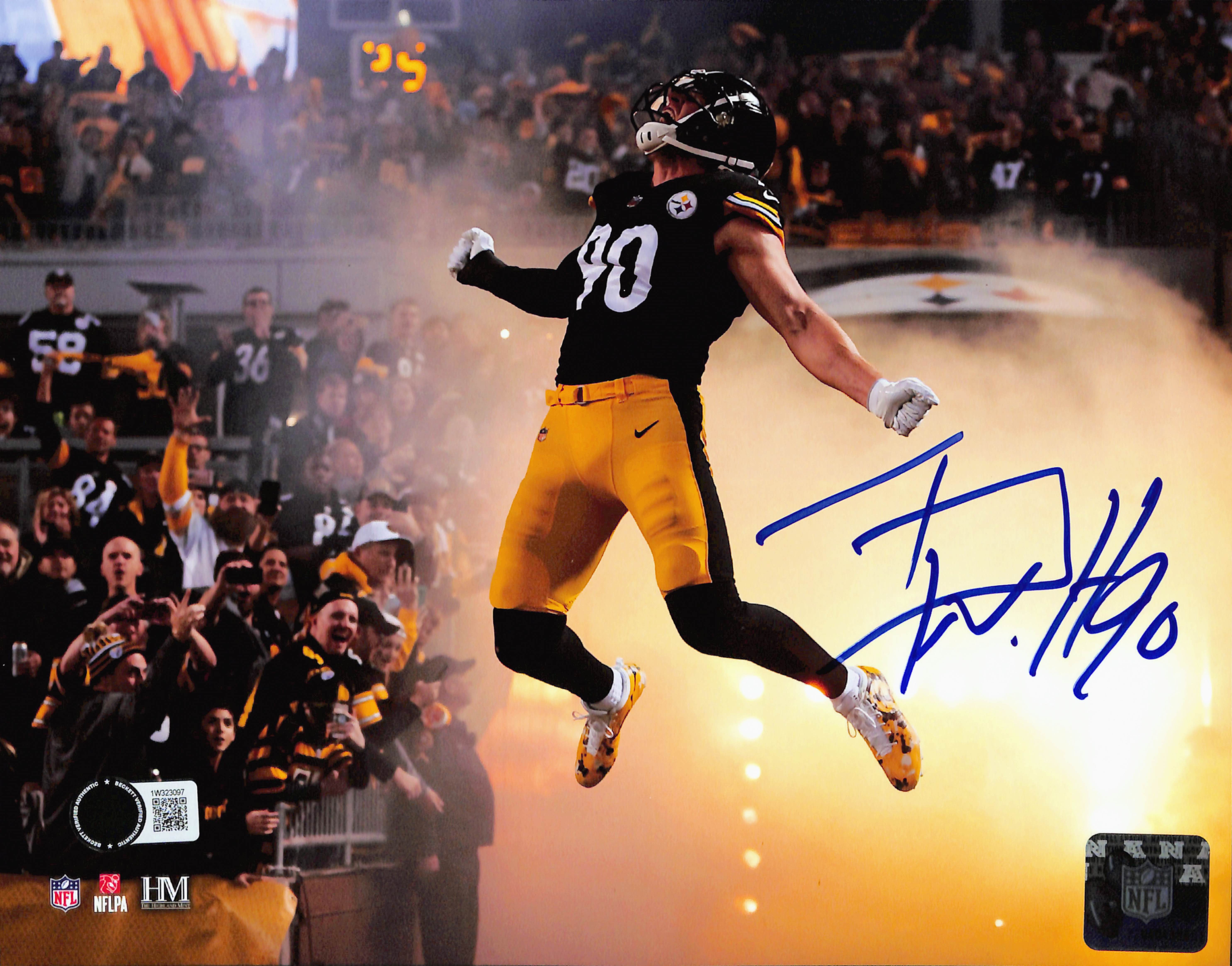 TJ Watt Autographed/Signed Pittsburgh Steelers 8x10 Photo Beckett