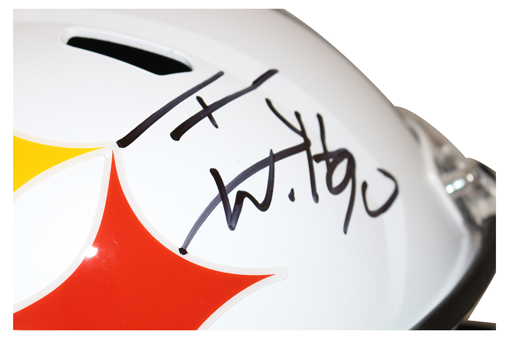 TJ Watt Autographed/Signed Pittsburgh Steelers F/S AMP Helmet JSA 28473