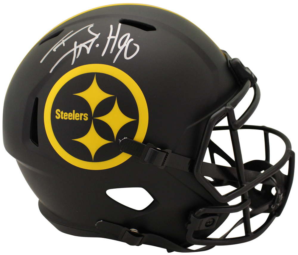 TJ Watt Autographed Pittsburgh Steelers FS Eclipse Speed Helmet Beckett