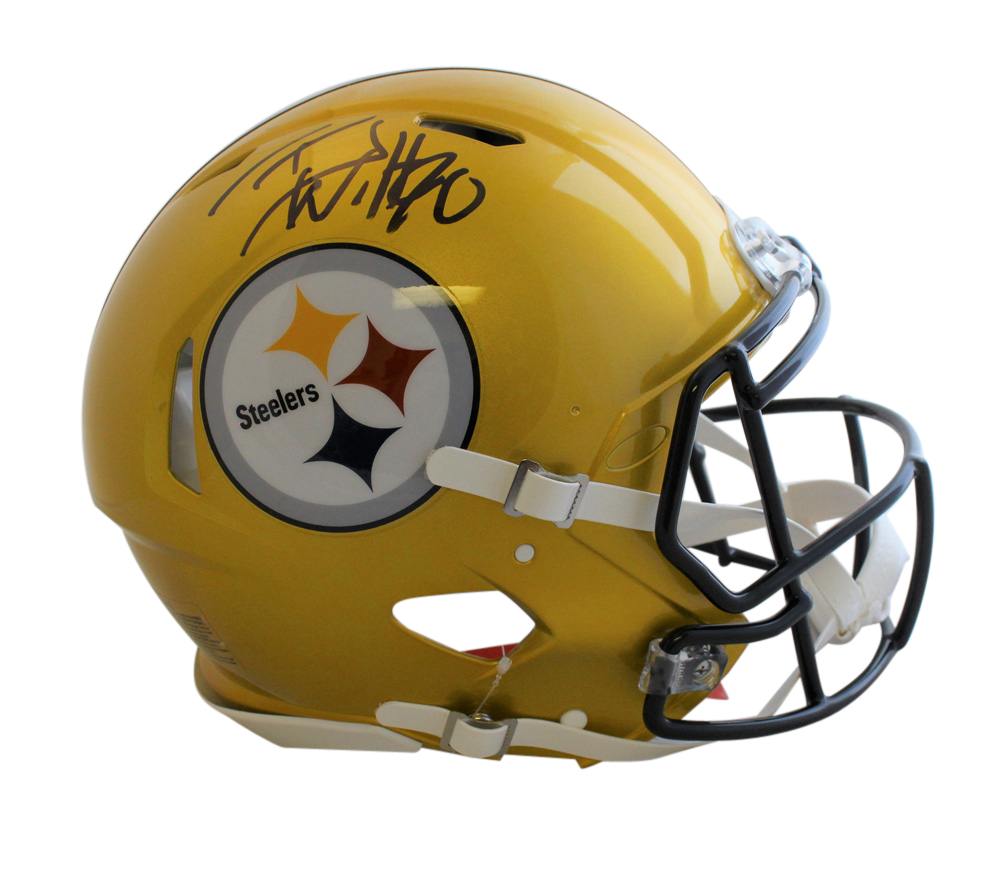 TJ Watt Autographed Pittsburgh Steelers Authentic Flash Speed Helmet BAS