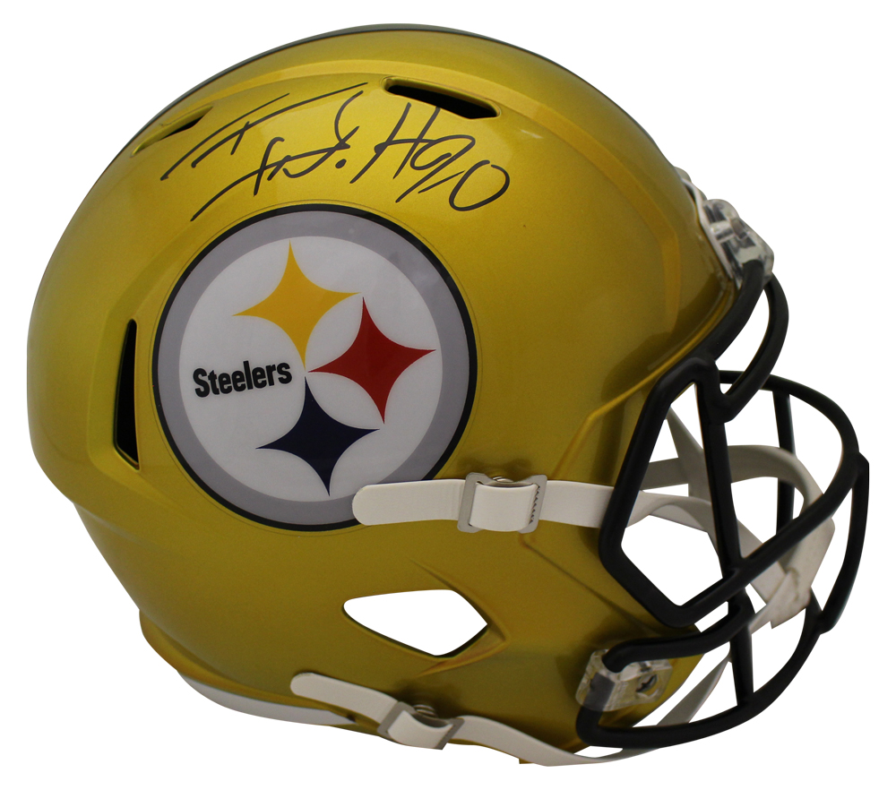 TJ Watt Autographed Pittsburgh Steelers F/S Flash Speed Helmet Beckett