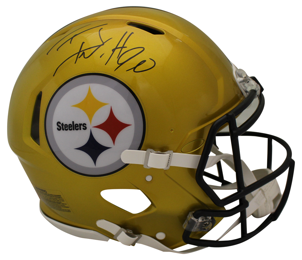 TJ Watt Signed Pittsburgh Steelers Authentic Flash Speed Helmet Beckett